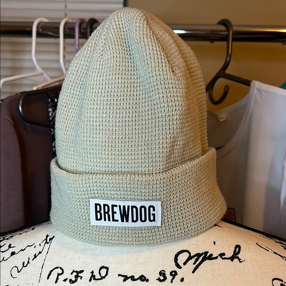 Brew Dog Accessories - NWOT Beige Knit Beanie- Brew Dog Brand